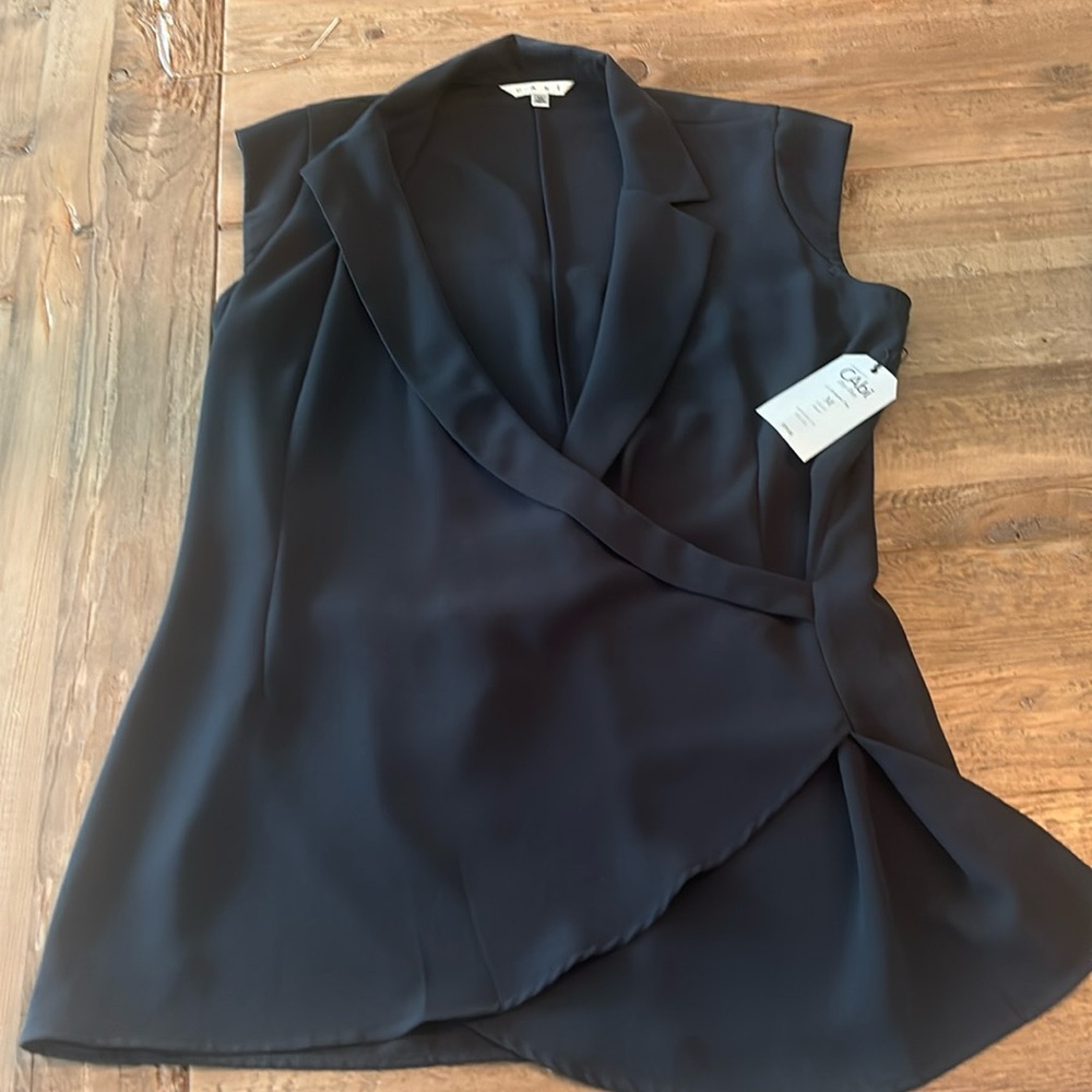 Cabi black blouse. New with tags. Beautiful crepe material.